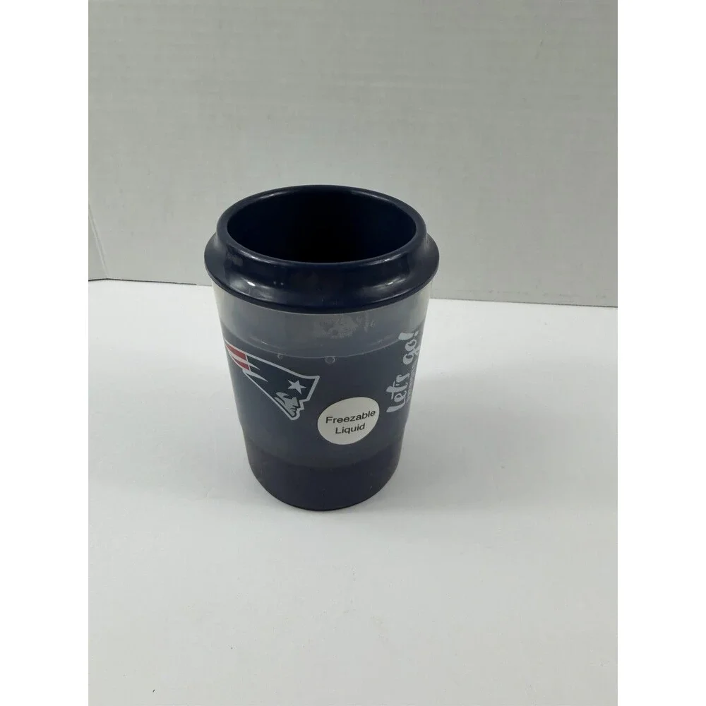 Set of 2 NFL New England Patriots 10 oz. Freezable Liquid Cups Tumblers New